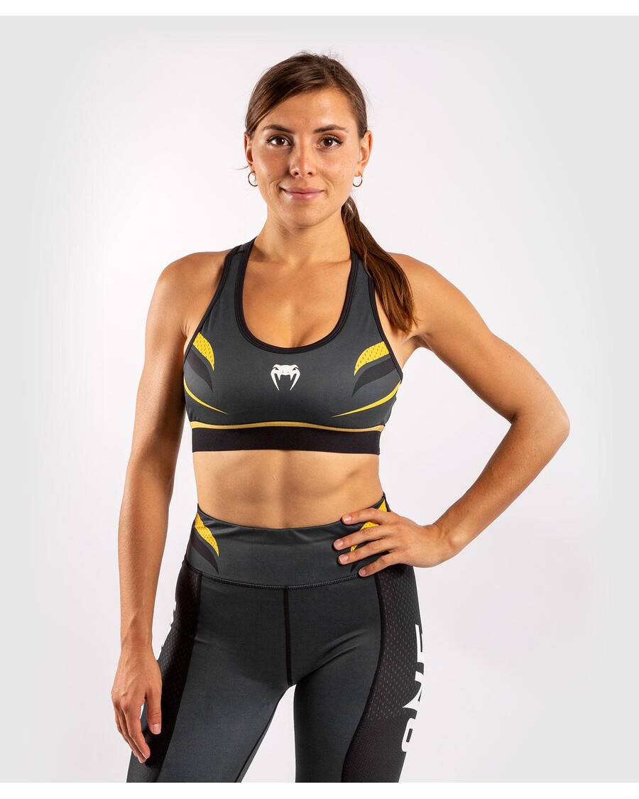 Venum ONE FC Impact Sport Bra - Grey/Yellow