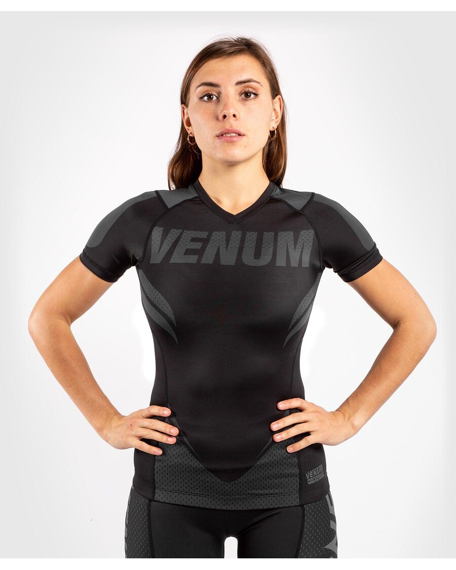 Venum ONE FC Impact Rashguard - short sleeves - for women - Black/Black