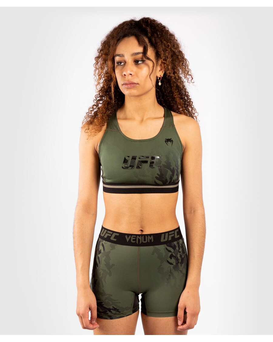 UFC Venum Authentic Fight Week Women's Sport Bra - Khaki