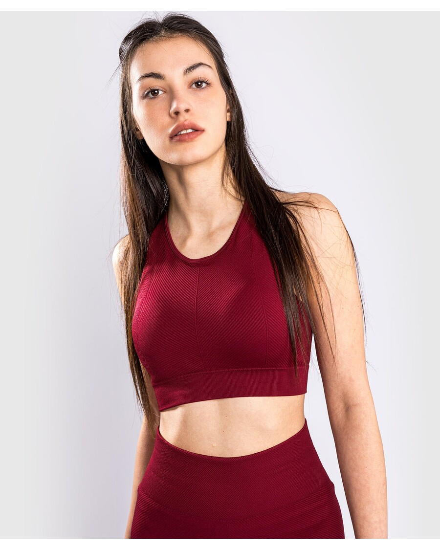 Venum Sparring Seamless Sports Bra - For Women - Burgundy