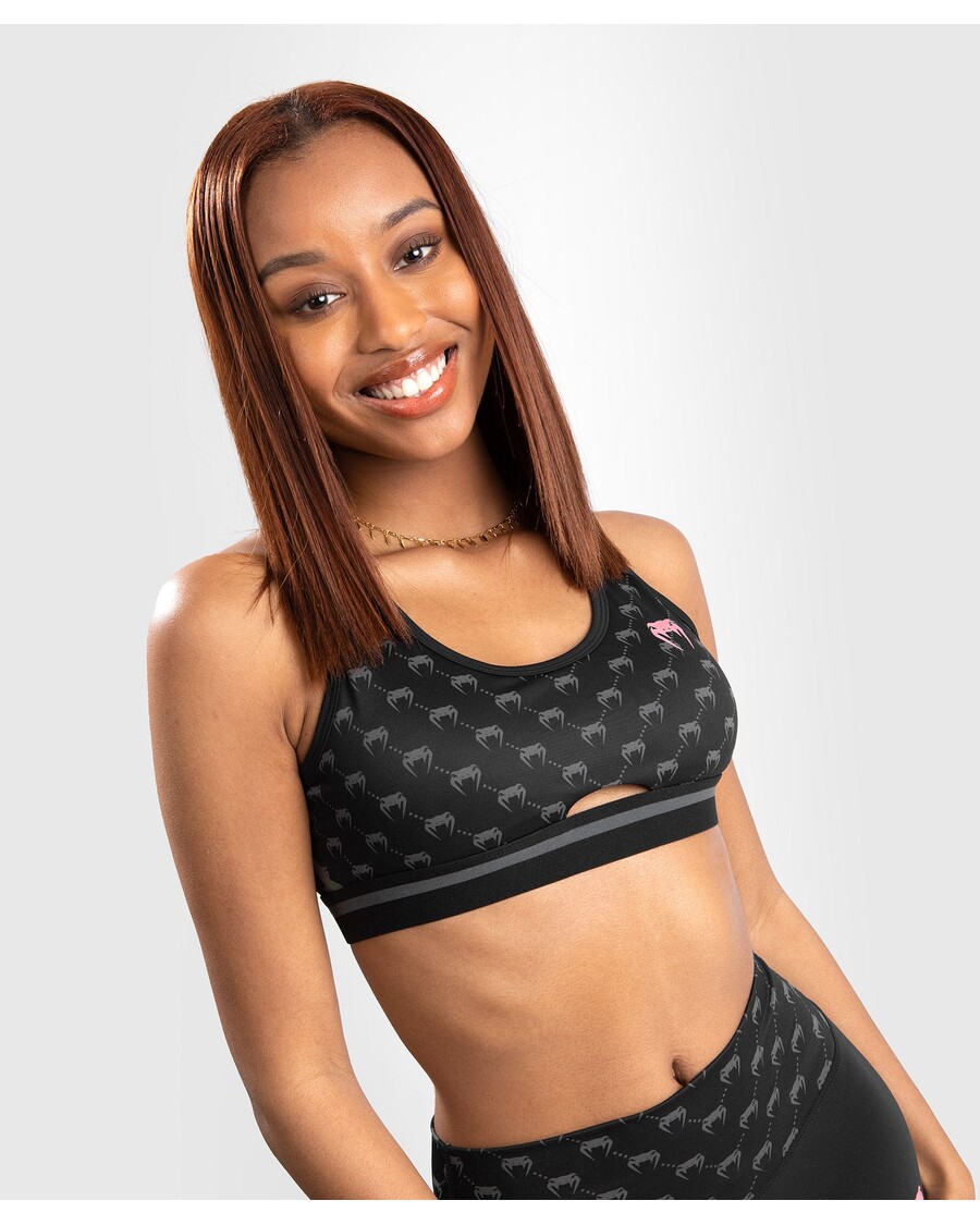 Venum Monogram Sports Bra - Black/Pink Gold