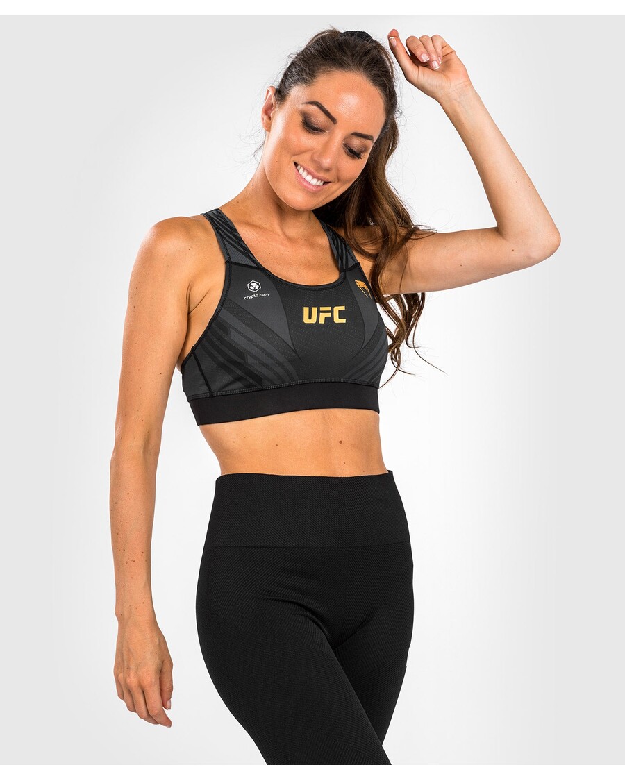 UFC Venum Authentic Fight Night 1.0 Women's Sport Bra - Black/Gold