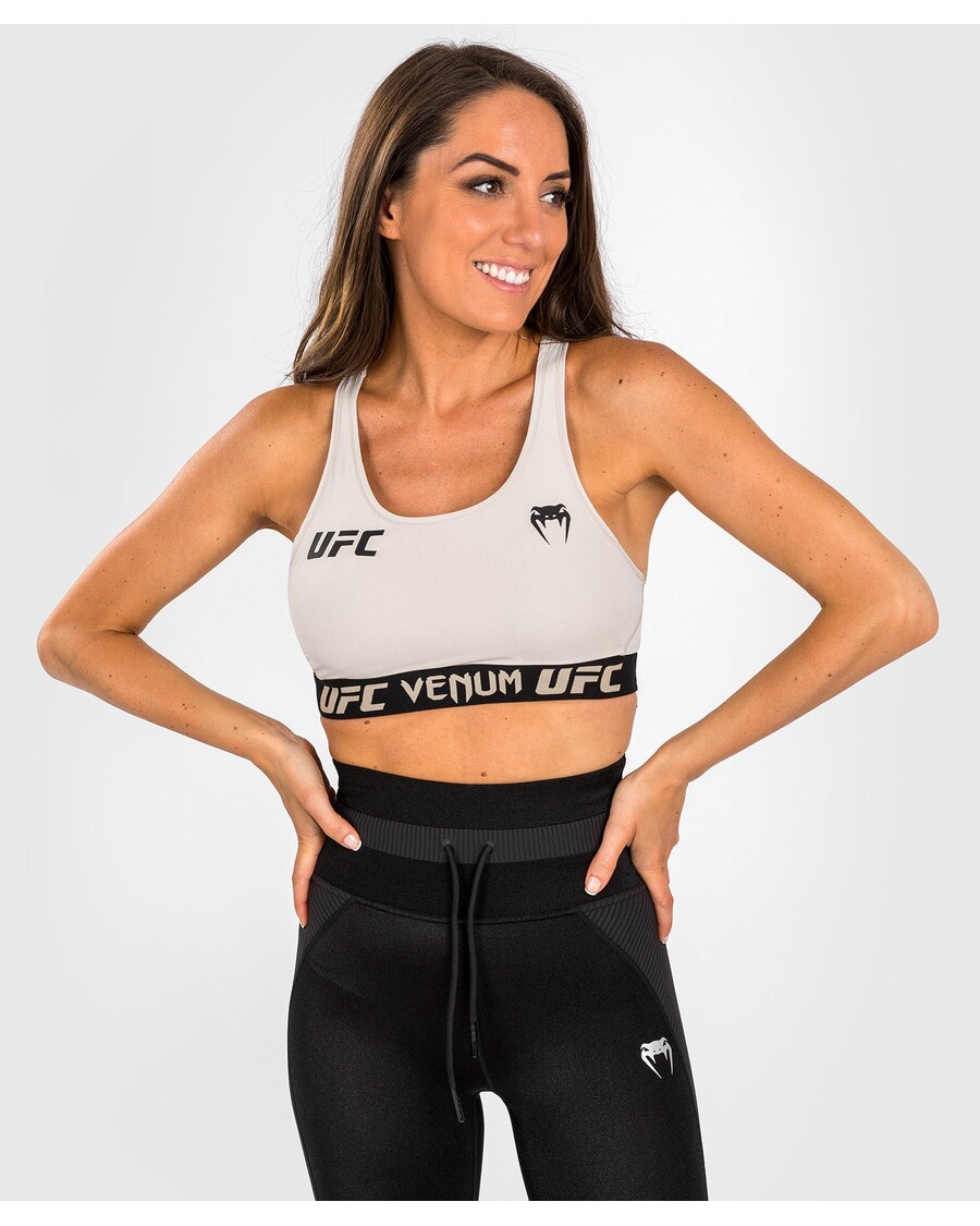 UFC Venum Authentic Fight Week 2.0 Women's Sports Bra - Sand/Black