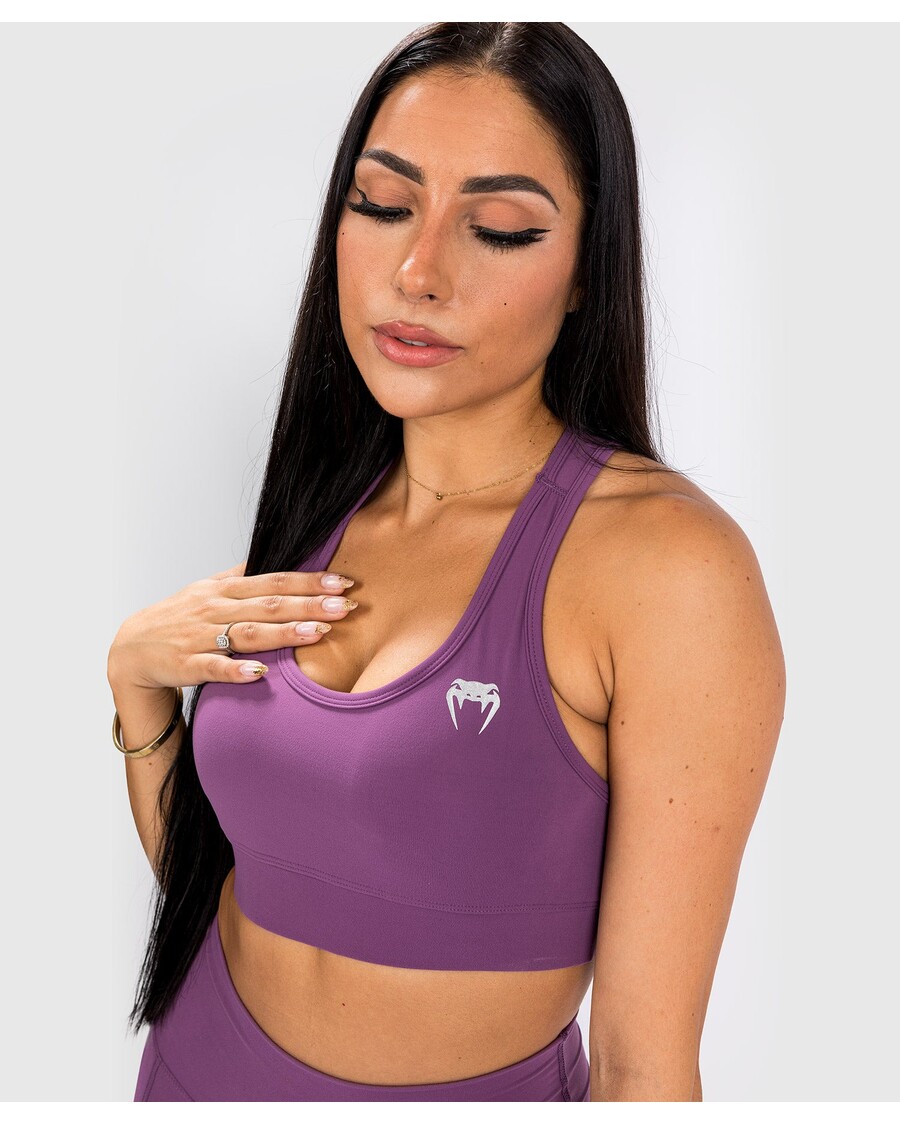 Venum Essential Medium Impact Sport Bra - Dusky Orchid/Brushed Silver