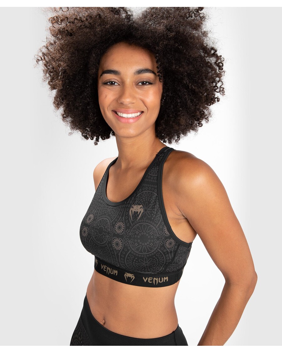 Venum Women Santa Muerte Dark Side - Sport Bra - Black/Brown