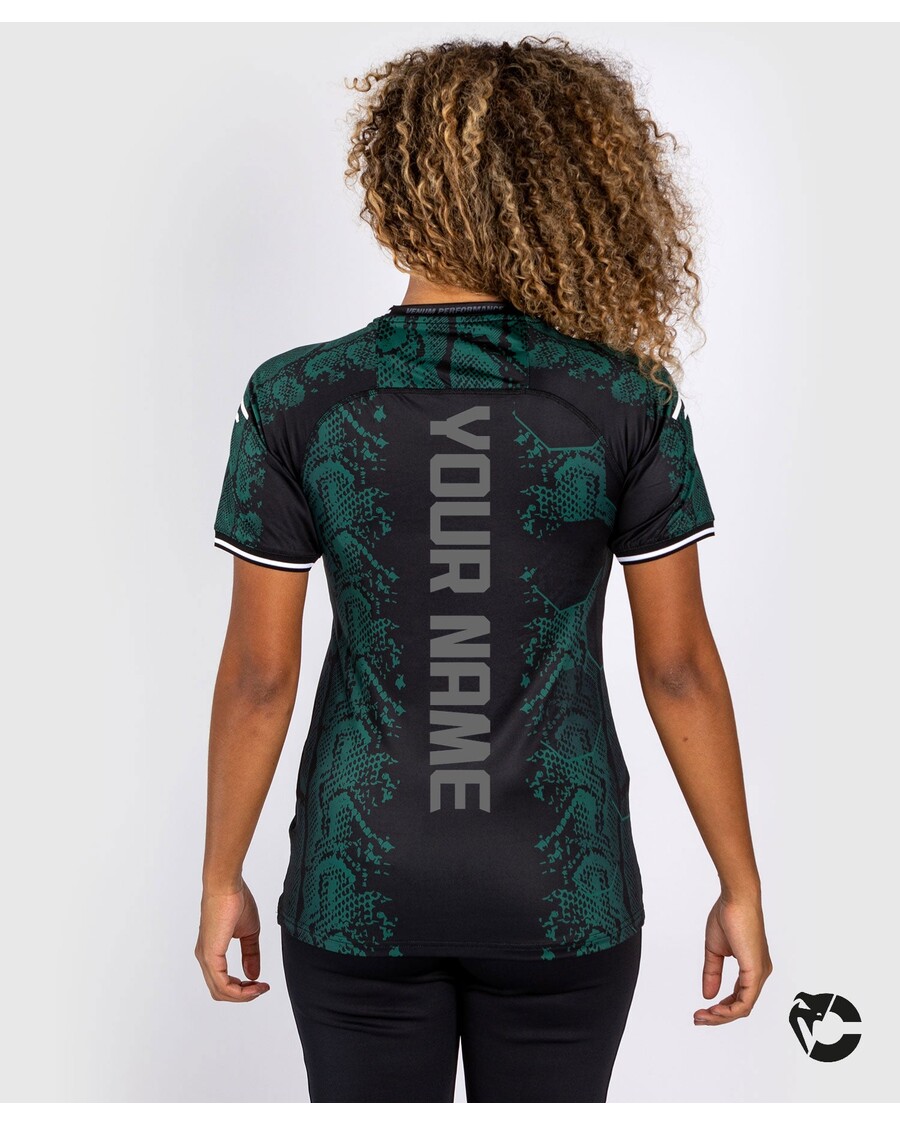 UFC Adrenaline by Venum Personalized Authentic Fight Night Women’s Walkout Jersey - Emerald Edition - Green/Black