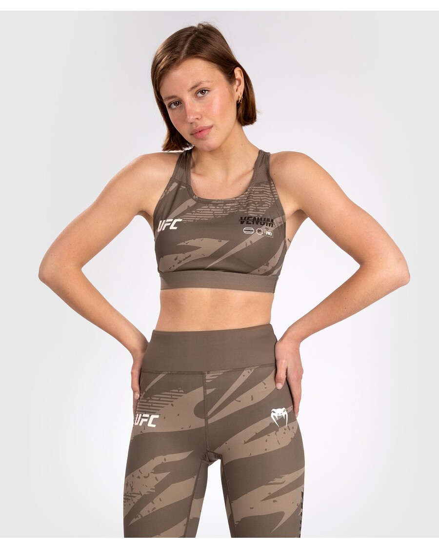 UFC Adrenaline by Venum Fight Week Women’s Sports Bra - Desert Camo