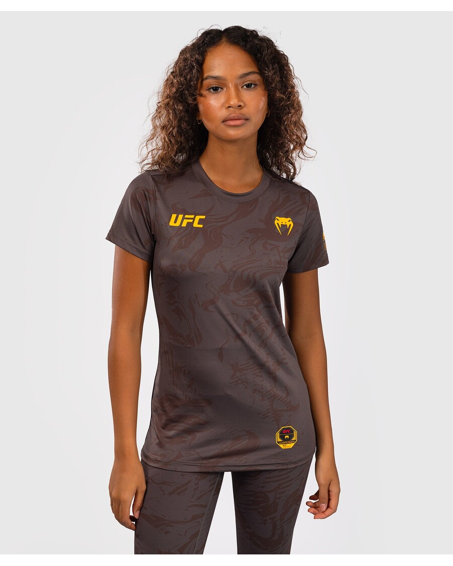 UFC Fusion by Venum Fight Week Women’s Dry-Tech T-Shirt - Earthen Brown