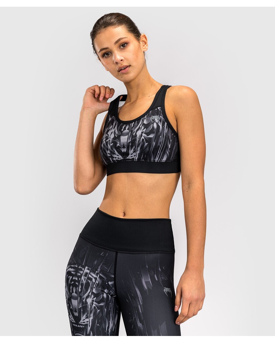 Venum Tiger Women's Sports Bra - Black/Silver