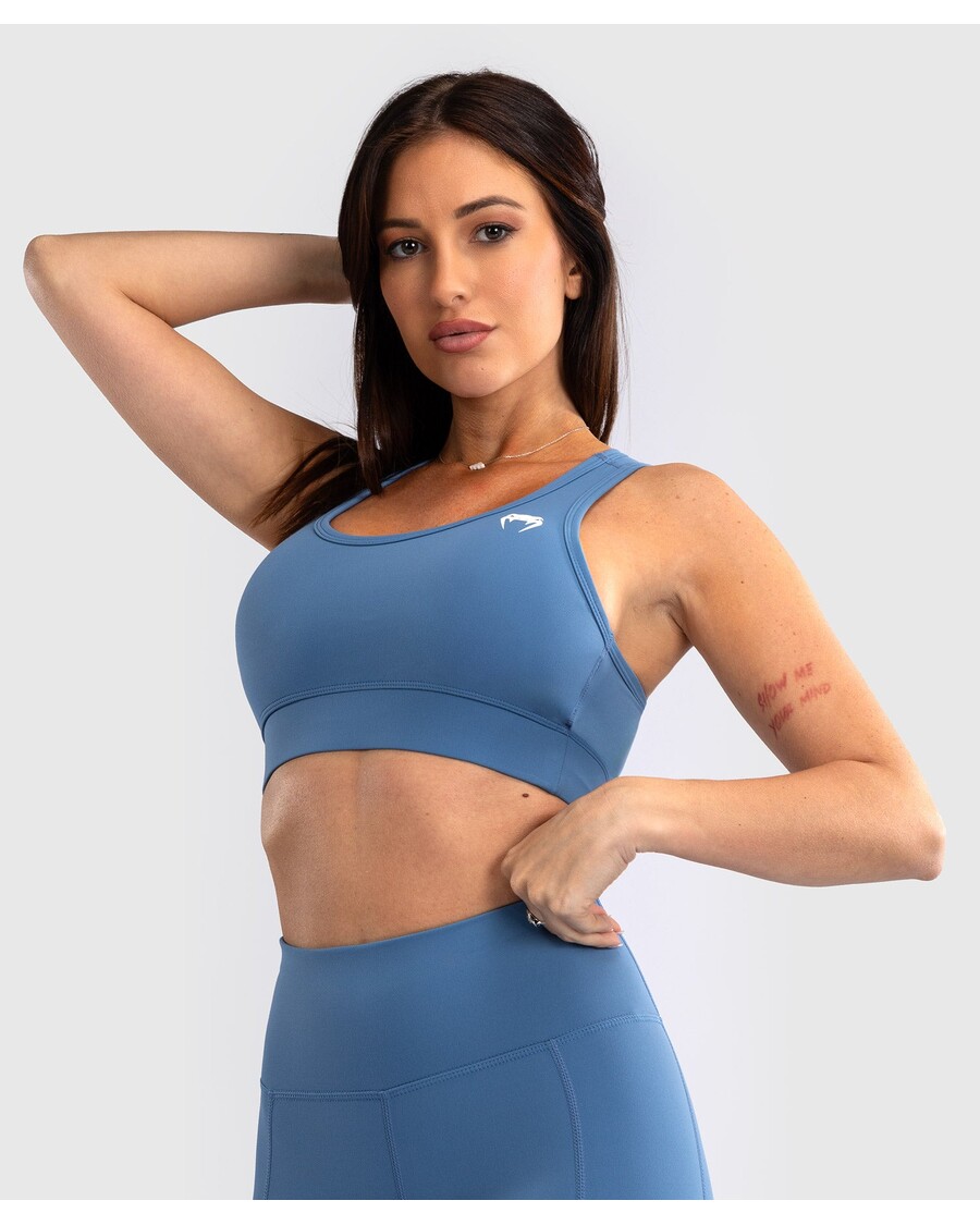 Venum Essential Women's Medium Impact Sports Bra - Storm Blue